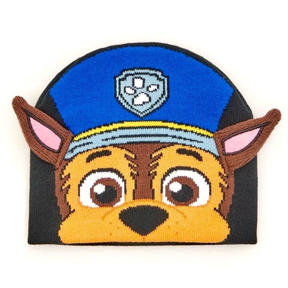 PAW Patrol Beanie Hat Winter Black Chase 3-5 Years 3T - 5T Licensed Nickelodeon